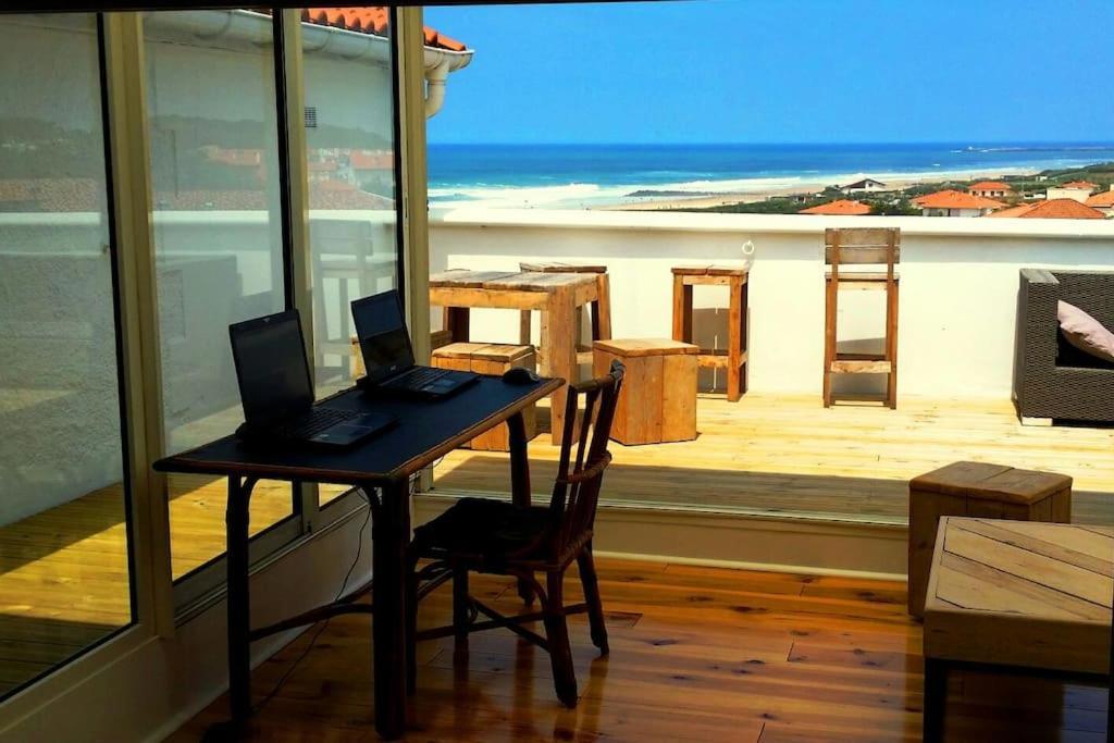 T2 A Anglet Grande Terrasse Vue Mer, Plage A Pied. Экстерьер фото